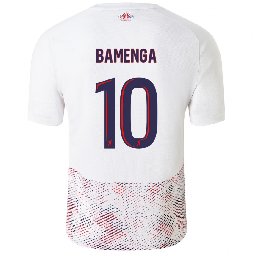 Kinder Naomie Bamenga #10 Weiß Königsblau Auswärtstrikot Trikot 2024/25 T-Shirt Österreich