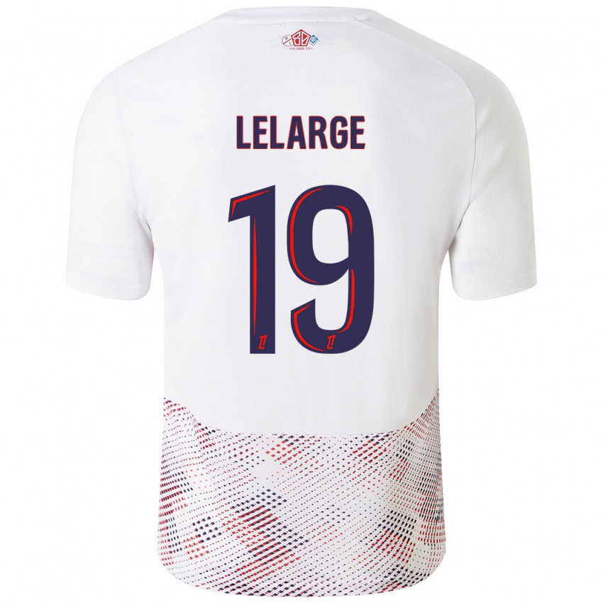 Kinder Claire Lelarge #19 Weiß Königsblau Auswärtstrikot Trikot 2024/25 T-Shirt Österreich