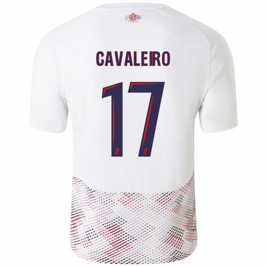 Kinder Ivan Cavaleiro #17 Weiß Königsblau Auswärtstrikot Trikot 2024/25 T-Shirt Österreich