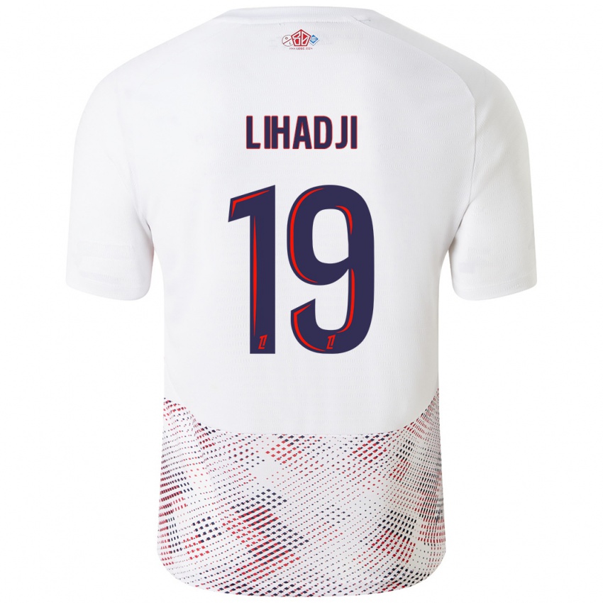 Kinder Isaac Lihadji #19 Weiß Königsblau Auswärtstrikot Trikot 2024/25 T-Shirt Österreich