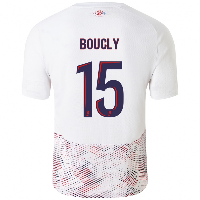 Kinder Maite Boucly #15 Weiß Königsblau Auswärtstrikot Trikot 2024/25 T-Shirt Österreich