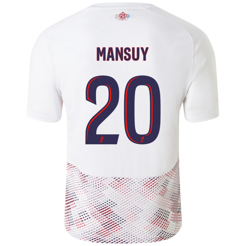 Kinder Heloise Mansuy #20 Weiß Königsblau Auswärtstrikot Trikot 2024/25 T-Shirt Österreich