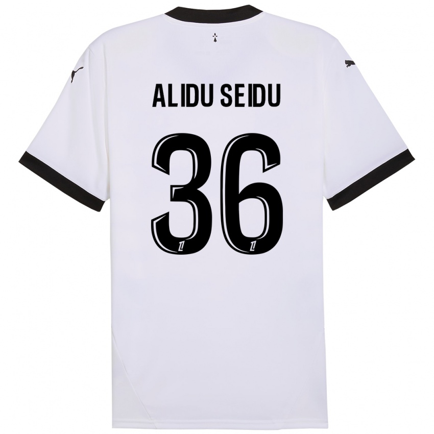 Kinder Alidu Seidu #36 Weiß Schwarz Auswärtstrikot Trikot 2024/25 T-Shirt Österreich