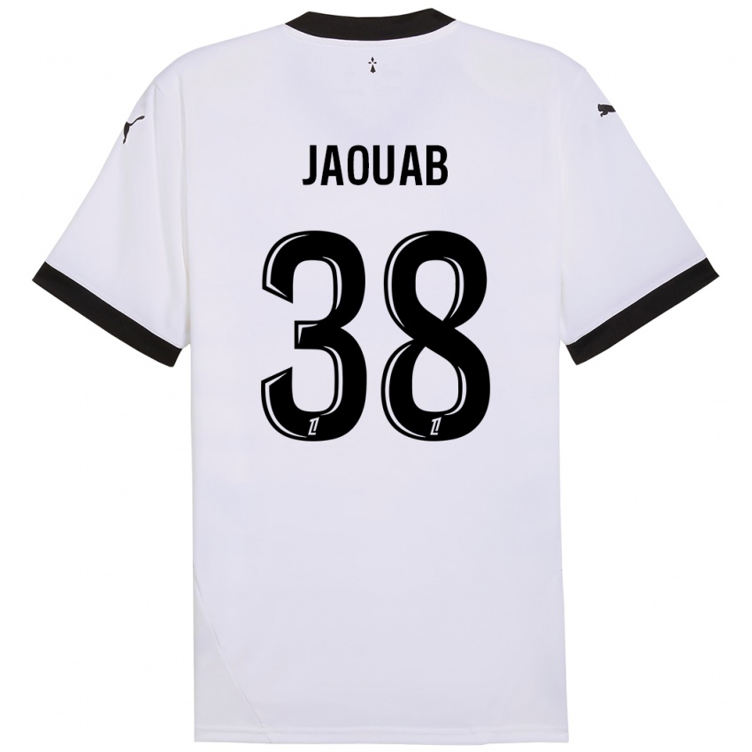 Kinder Mohamed Jaouab #38 Weiß Schwarz Auswärtstrikot Trikot 2024/25 T-Shirt Österreich