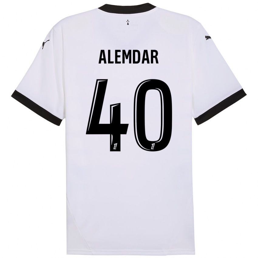 Kinder Doğan Alemdar #40 Weiß Schwarz Auswärtstrikot Trikot 2024/25 T-Shirt Österreich