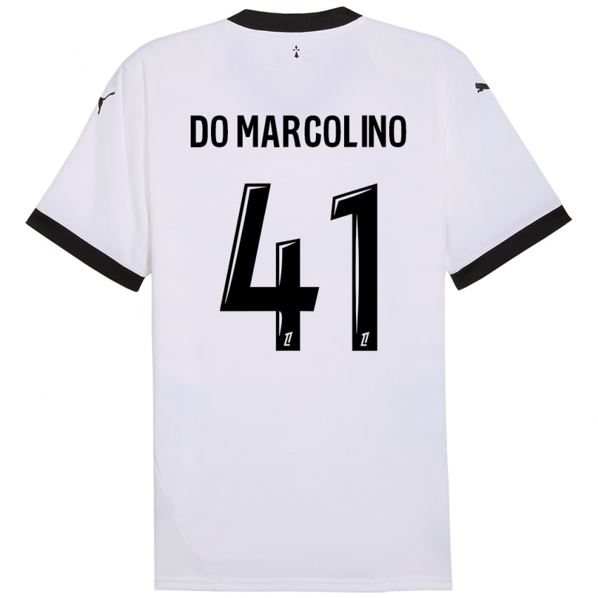 Kinder Alan Do Marcolino #41 Weiß Schwarz Auswärtstrikot Trikot 2024/25 T-Shirt Österreich