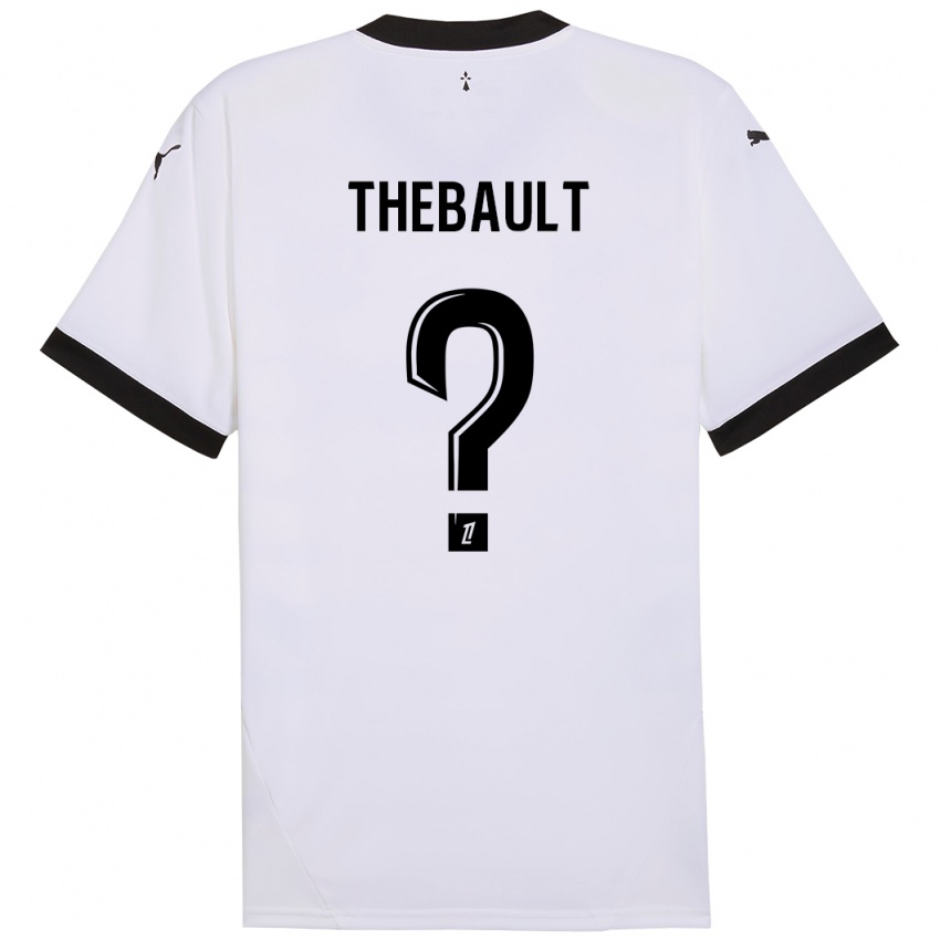 Kinder Yaël Thébault #0 Weiß Schwarz Auswärtstrikot Trikot 2024/25 T-Shirt Österreich