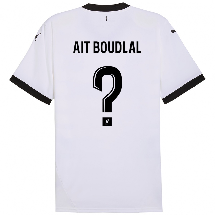 Kinder Abdelhamid Ait Boudlal #0 Weiß Schwarz Auswärtstrikot Trikot 2024/25 T-Shirt Österreich