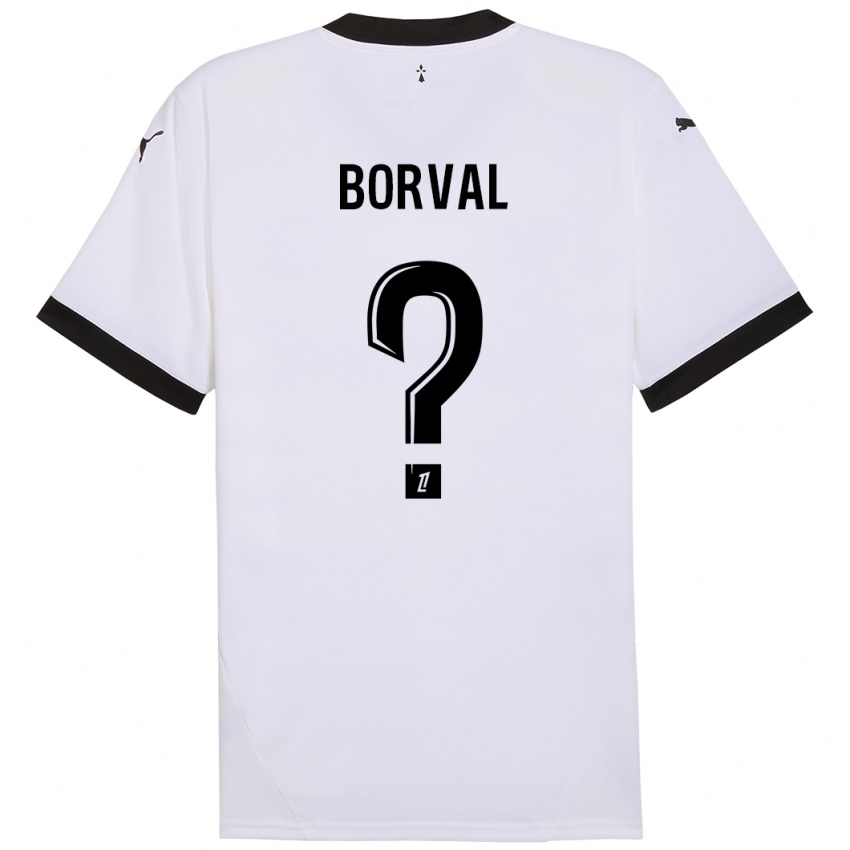 Kinder Cyril Borval #0 Weiß Schwarz Auswärtstrikot Trikot 2024/25 T-Shirt Österreich