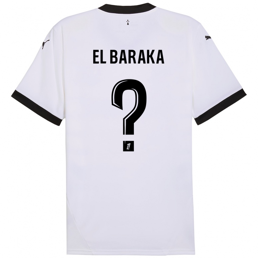 Kinder Jibril El Baraka #0 Weiß Schwarz Auswärtstrikot Trikot 2024/25 T-Shirt Österreich