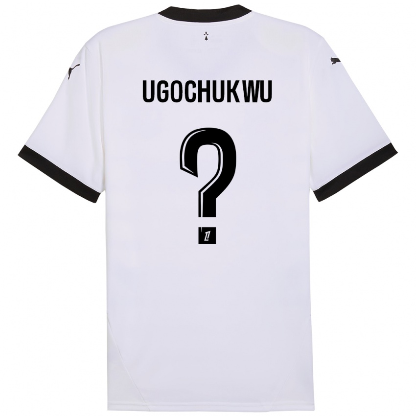 Kinder Chibuike Ugochukwu #0 Weiß Schwarz Auswärtstrikot Trikot 2024/25 T-Shirt Österreich