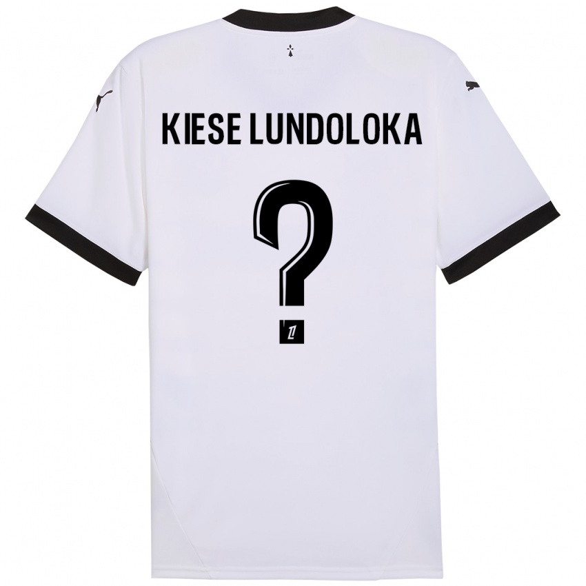 Kinder Jeanslor Kiese Lundoloka #0 Weiß Schwarz Auswärtstrikot Trikot 2024/25 T-Shirt Österreich