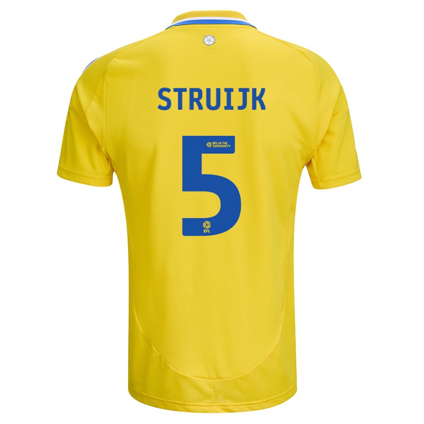 Kinder Pascal Struijk #5 Gelb Blau Auswärtstrikot Trikot 2024/25 T-Shirt Österreich