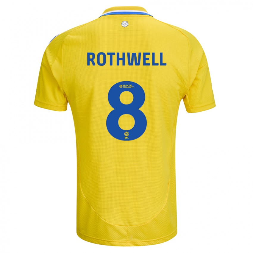 Kinder Joe Rothwell #8 Gelb Blau Auswärtstrikot Trikot 2024/25 T-Shirt Österreich