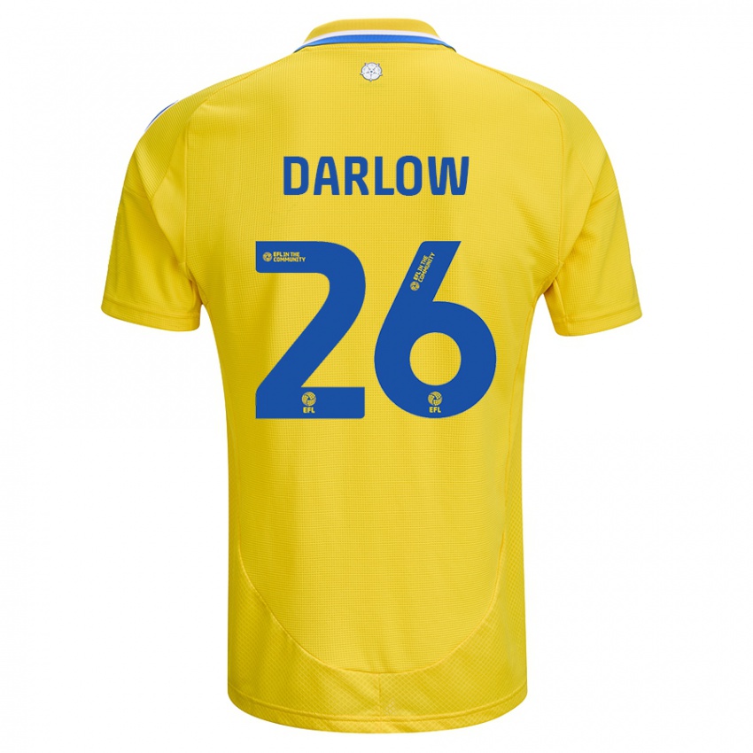 Kinder Karl Darlow #26 Gelb Blau Auswärtstrikot Trikot 2024/25 T-Shirt Österreich