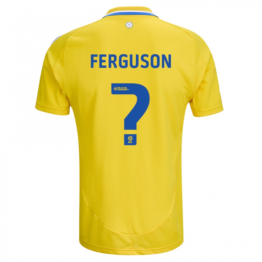 Kinder Connor Ferguson #0 Gelb Blau Auswärtstrikot Trikot 2024/25 T-Shirt Österreich