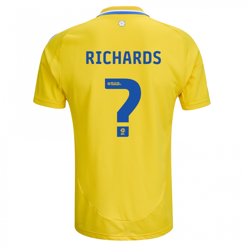 Kinder Joe Richards #0 Gelb Blau Auswärtstrikot Trikot 2024/25 T-Shirt Österreich