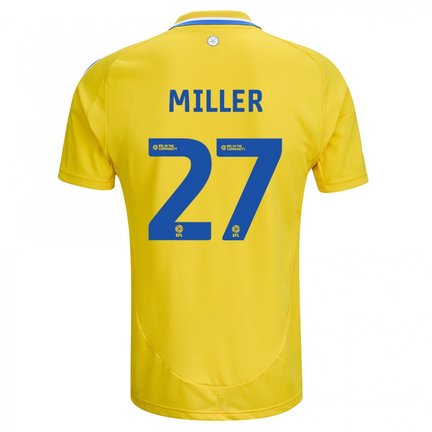 Kinder Amari Miller #27 Gelb Blau Auswärtstrikot Trikot 2024/25 T-Shirt Österreich