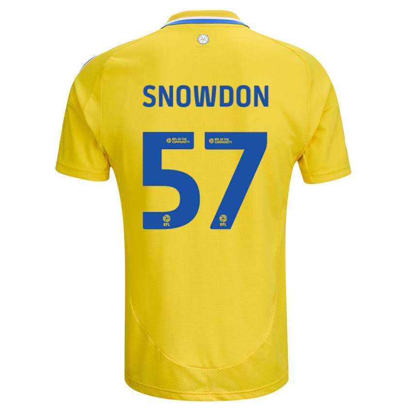 Kinder Joe Snowdon #57 Gelb Blau Auswärtstrikot Trikot 2024/25 T-Shirt Österreich