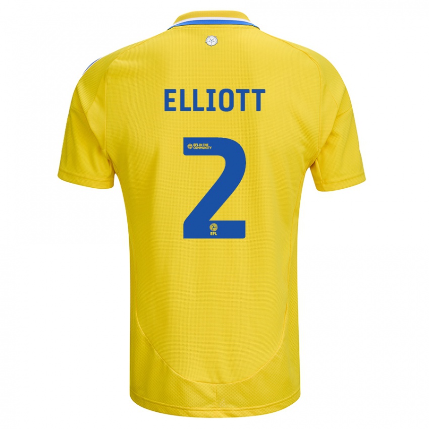 Kinder Izzy Elliott #2 Gelb Blau Auswärtstrikot Trikot 2024/25 T-Shirt Österreich