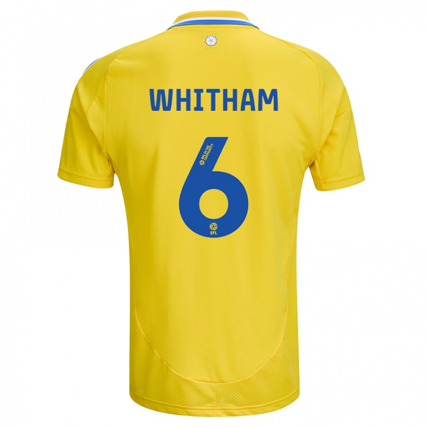 Kinder Danielle Whitham #6 Gelb Blau Auswärtstrikot Trikot 2024/25 T-Shirt Österreich