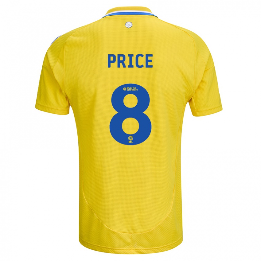 Kinder Leoni Price #8 Gelb Blau Auswärtstrikot Trikot 2024/25 T-Shirt Österreich