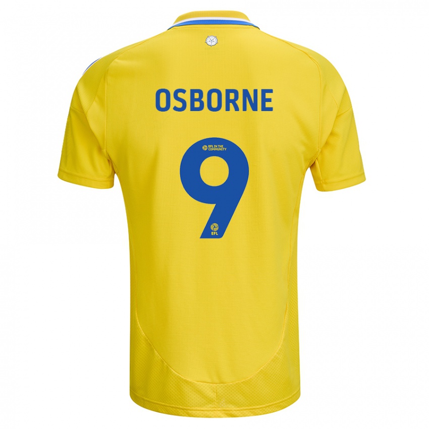 Kinder Jemimah Osborne #9 Gelb Blau Auswärtstrikot Trikot 2024/25 T-Shirt Österreich