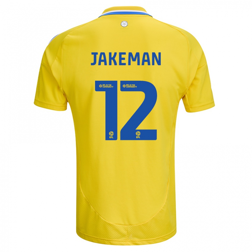 Kinder Harriet Jakeman #12 Gelb Blau Auswärtstrikot Trikot 2024/25 T-Shirt Österreich