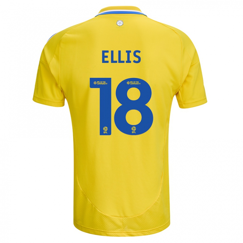 Kinder Macy Ellis #18 Gelb Blau Auswärtstrikot Trikot 2024/25 T-Shirt Österreich