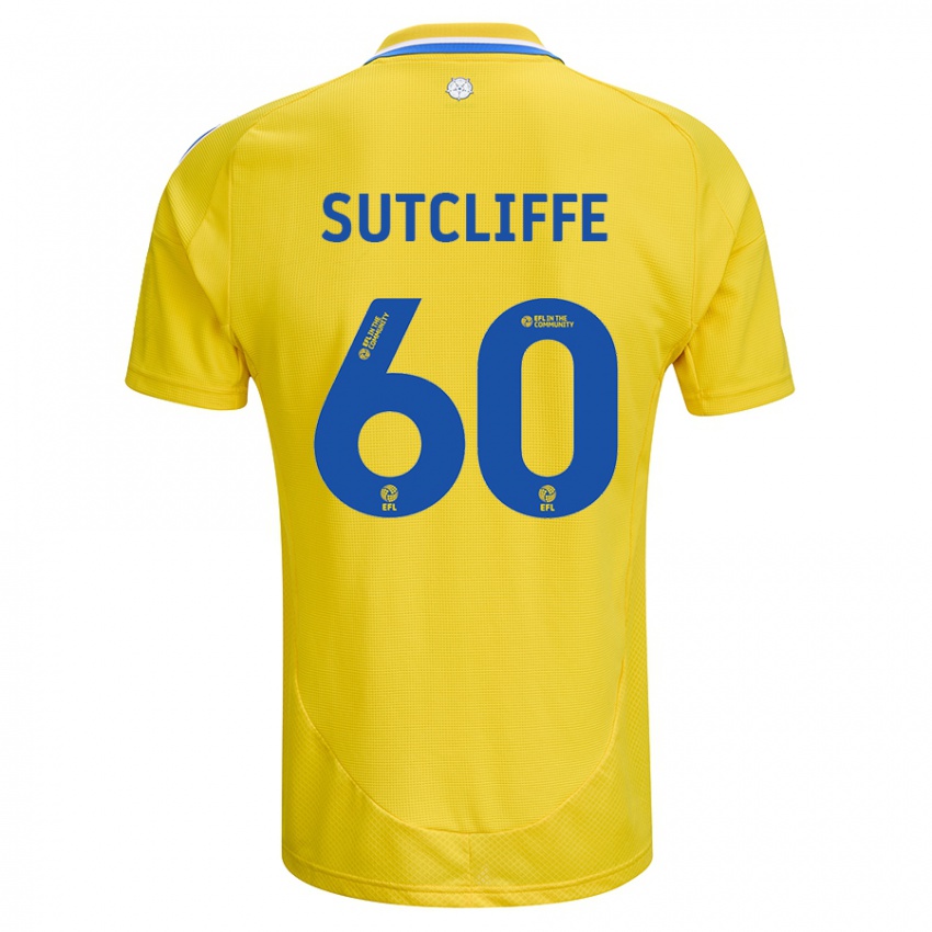 Kinder Harvey Sutcliffe #60 Gelb Blau Auswärtstrikot Trikot 2024/25 T-Shirt Österreich