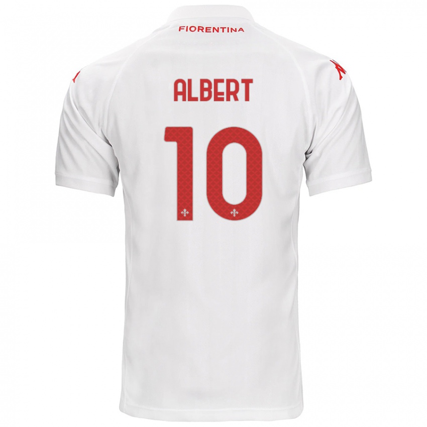 Kinder Albert Gudmundsson #10 Weiß Auswärtstrikot Trikot 2024/25 T-Shirt Österreich