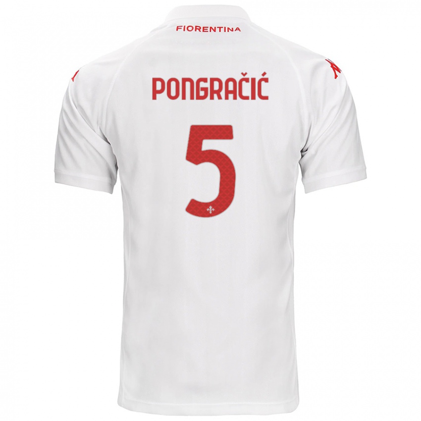 Kinder Marin Pongračić #5 Weiß Auswärtstrikot Trikot 2024/25 T-Shirt Österreich