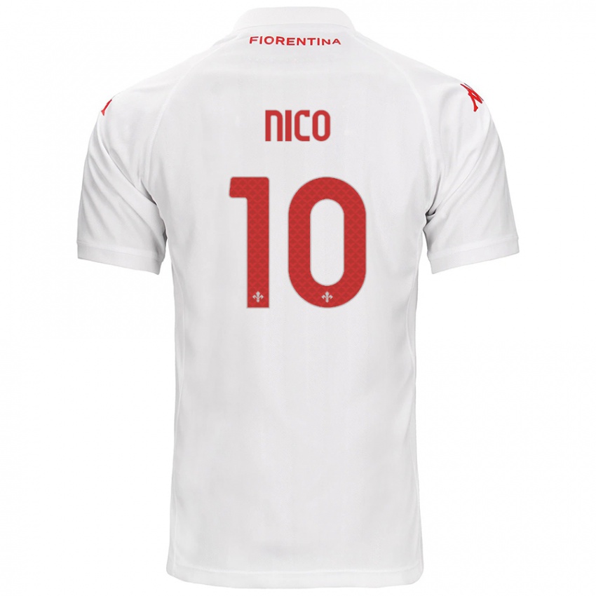 Kinder Nicolás González #10 Weiß Auswärtstrikot Trikot 2024/25 T-Shirt Österreich