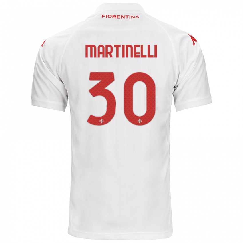 Kinder Tommaso Martinelli #30 Weiß Auswärtstrikot Trikot 2024/25 T-Shirt Österreich