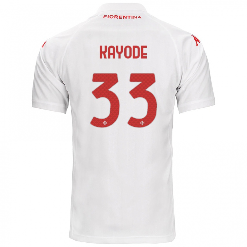 Kinder Michael Kayode #33 Weiß Auswärtstrikot Trikot 2024/25 T-Shirt Österreich