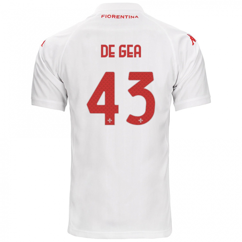 Kinder David De Gea #43 Weiß Auswärtstrikot Trikot 2024/25 T-Shirt Österreich