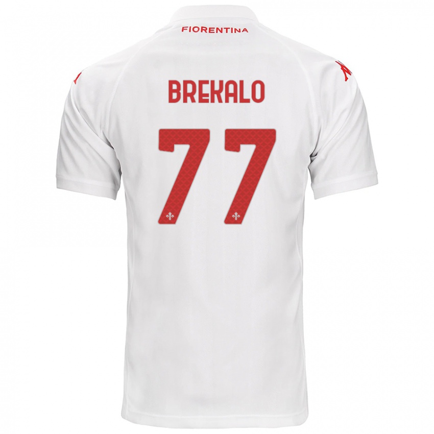 Kinder Josip Brekalo #77 Weiß Auswärtstrikot Trikot 2024/25 T-Shirt Österreich