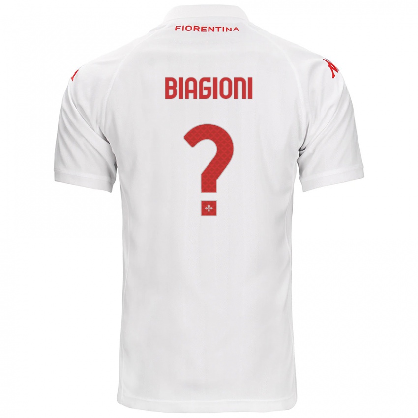 Kinder Lorenzo Biagioni #0 Weiß Auswärtstrikot Trikot 2024/25 T-Shirt Österreich