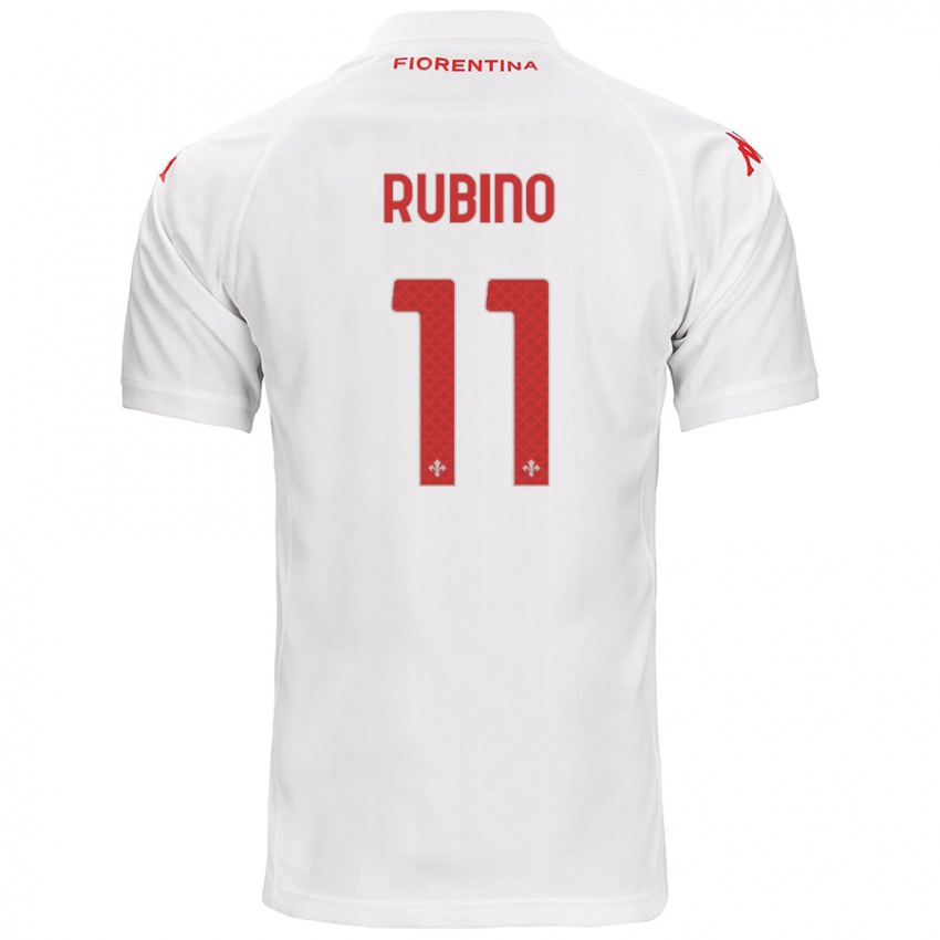 Kinder Tommaso Rubino #11 Weiß Auswärtstrikot Trikot 2024/25 T-Shirt Österreich