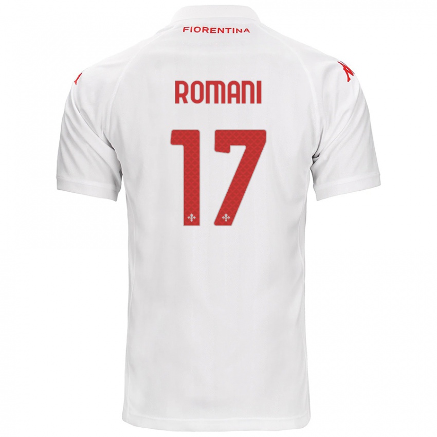 Kinder Lorenzo Romani #17 Weiß Auswärtstrikot Trikot 2024/25 T-Shirt Österreich