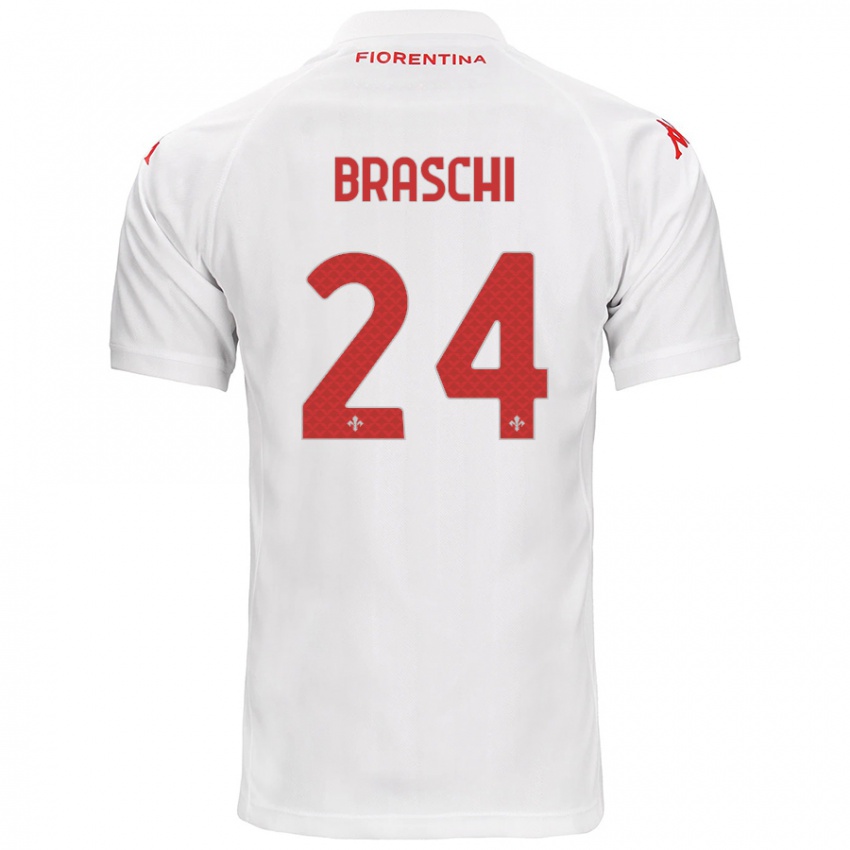 Kinder Riccardo Braschi #24 Weiß Auswärtstrikot Trikot 2024/25 T-Shirt Österreich