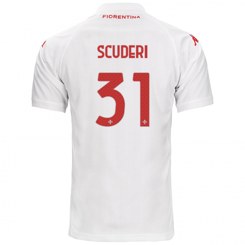 Kinder Giulio Scuderi #31 Weiß Auswärtstrikot Trikot 2024/25 T-Shirt Österreich