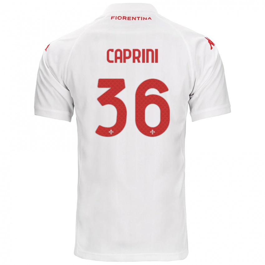 Kinder Maat Daniel Caprini #36 Weiß Auswärtstrikot Trikot 2024/25 T-Shirt Österreich