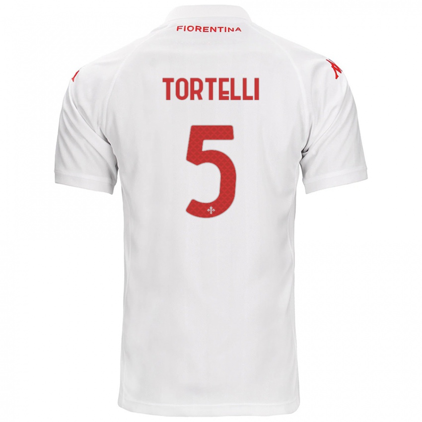 Kinder Alice Tortelli #5 Weiß Auswärtstrikot Trikot 2024/25 T-Shirt Österreich