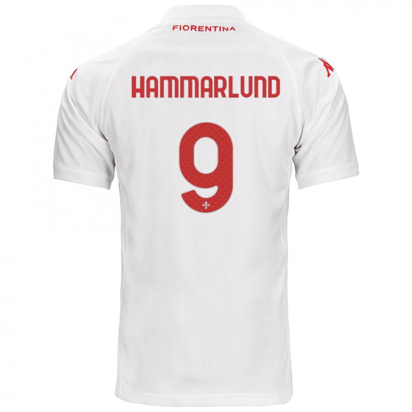 Kinder Pauline Hammarlund #9 Weiß Auswärtstrikot Trikot 2024/25 T-Shirt Österreich