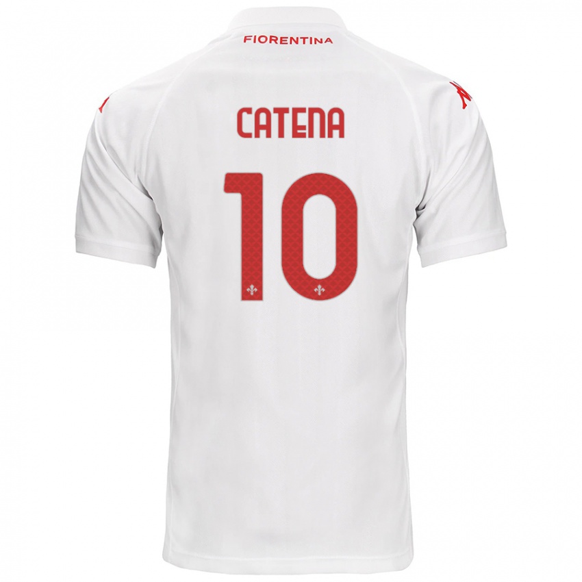 Kinder Michaela Catena #10 Weiß Auswärtstrikot Trikot 2024/25 T-Shirt Österreich