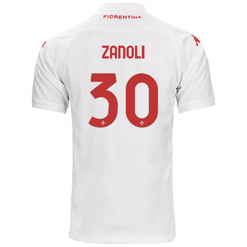 Kinder Martina Zanoli #30 Weiß Auswärtstrikot Trikot 2024/25 T-Shirt Österreich