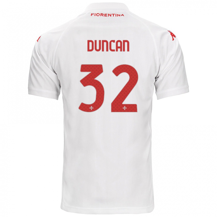 Kinder Alfred Duncan #32 Weiß Auswärtstrikot Trikot 2024/25 T-Shirt Österreich