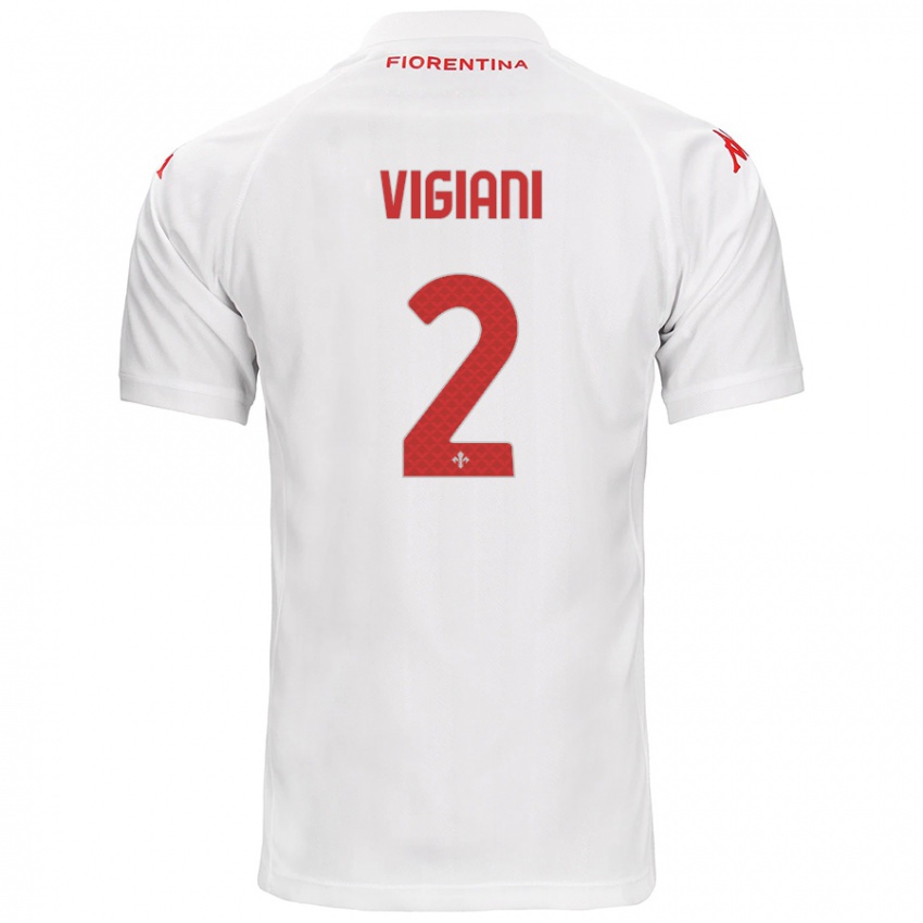 Kinder Lorenzo Vigiani #2 Weiß Auswärtstrikot Trikot 2024/25 T-Shirt Österreich