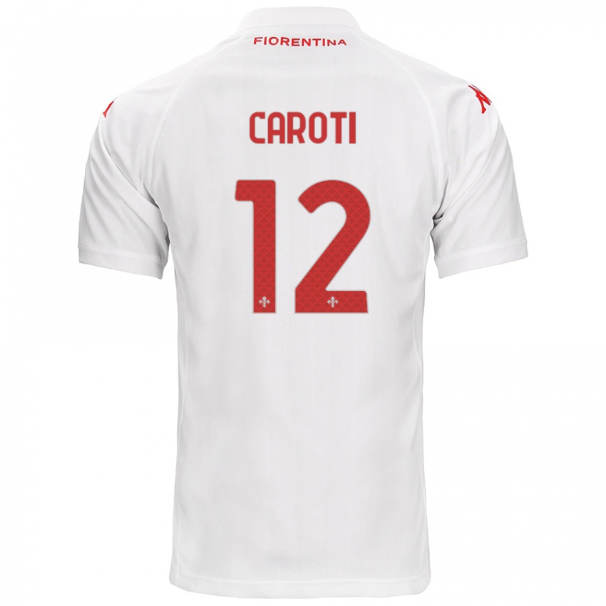 Kinder Filippo Caroti #12 Weiß Auswärtstrikot Trikot 2024/25 T-Shirt Österreich